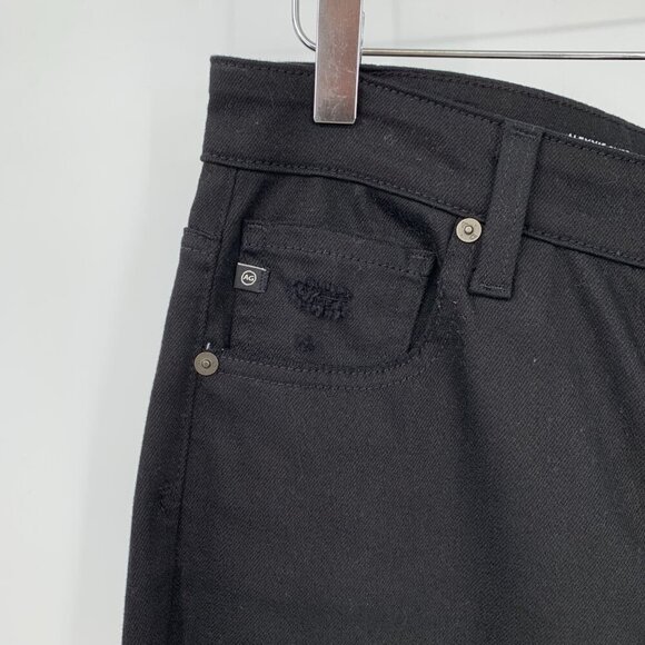 AG Adriano Goldschmied Alexxis jeans slim straight black denim distressed new 31 - Picture 3 of 9